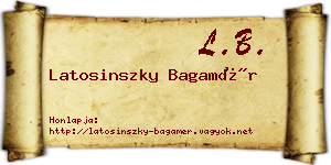 Latosinszky Bagamér névjegykártya
